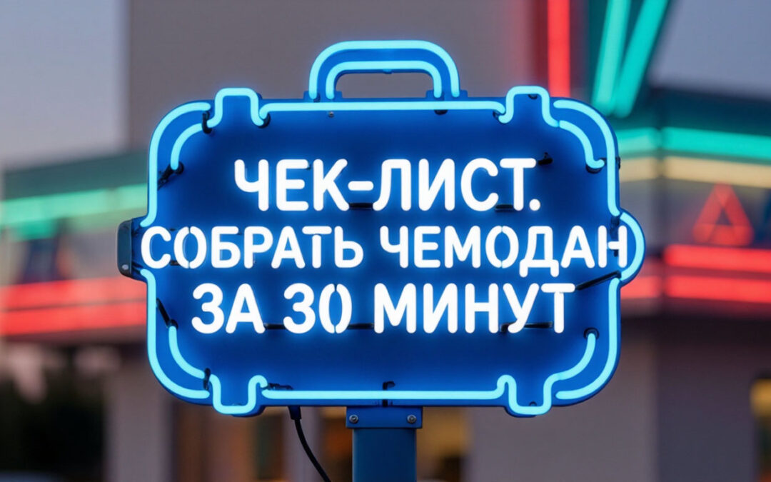 Как собрать чемодан за 30 минут — чек-лист?