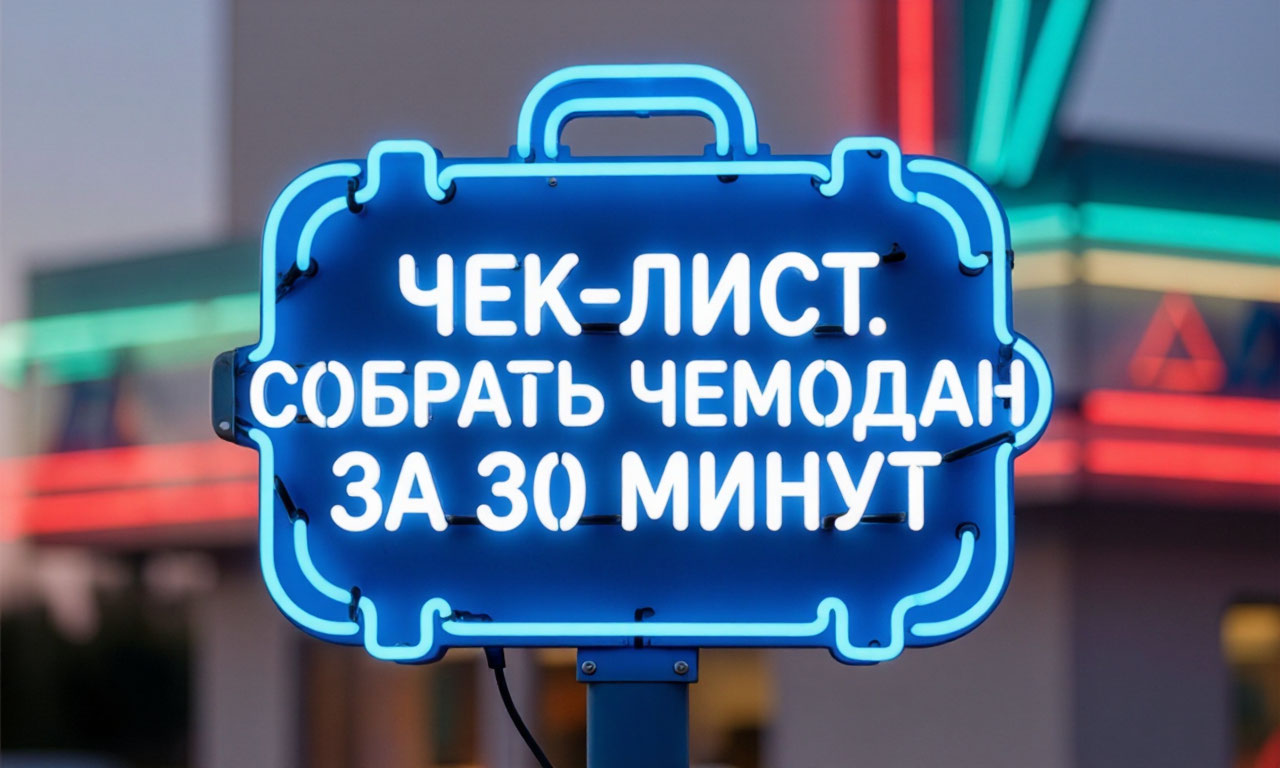 Как собрать чемодан за 30 минут — чек-лист?